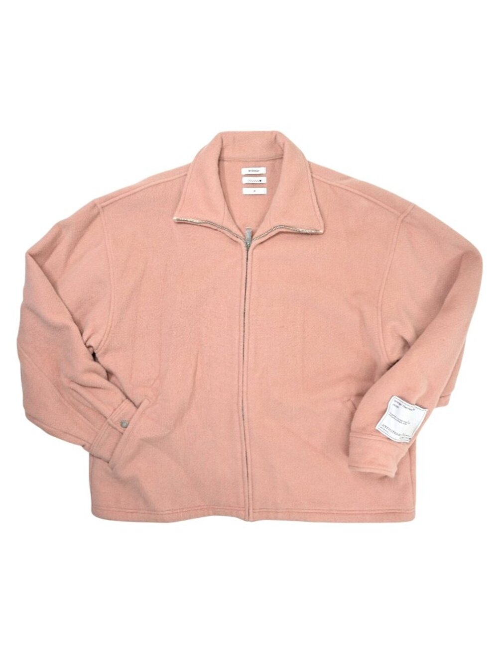 Mr. Saturday Wool Zip-Up Jacket in Dusted Pink